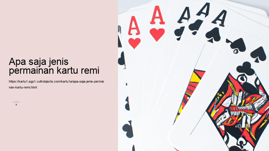 apa saja jenis permainan kartu remi